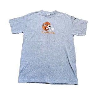 University of Florida Gators Shirt Men Medium VTG Single Stitch Gray Embroidered